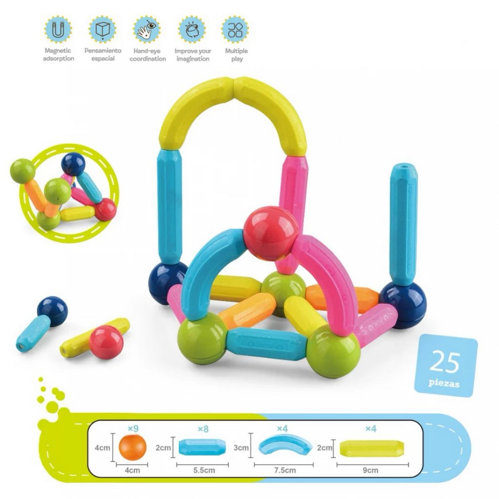 Varas magnéticas set de 25 pcs